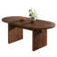 Table de salle à manger ovale en bois massif de 62,99 pouces pour la salle à manger et la cuisine