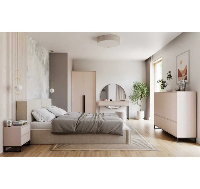 Bonis Manufactured Wood Wardrobe, Beige