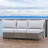 3 - Person Armless Wicker Outdoor Patio Chair with Cushions-102337451