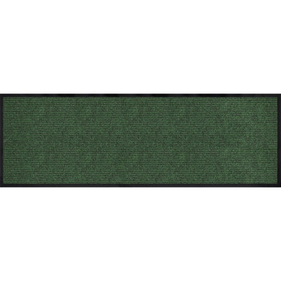 Mayberry Rug Weather Guard Door Mat, Made in the USA, Heavy Duty Entrance Mats, Commercial Office Doormat, Waterproof, Vinyl Backing, Boot Scraper, Green 2'x4'