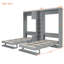 Lits simples escamotables doubles avec armoires et tablettes, gris-129523228