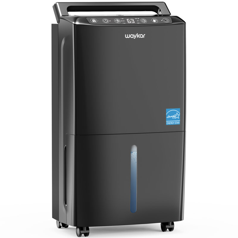 Waykar Pi. Déshumidificateur 34 chopines pour la maison et la maison, 33dB ultra silencieux, drain continu, Energy Star, dégivrage automatique, verrouillage enfant, DOE