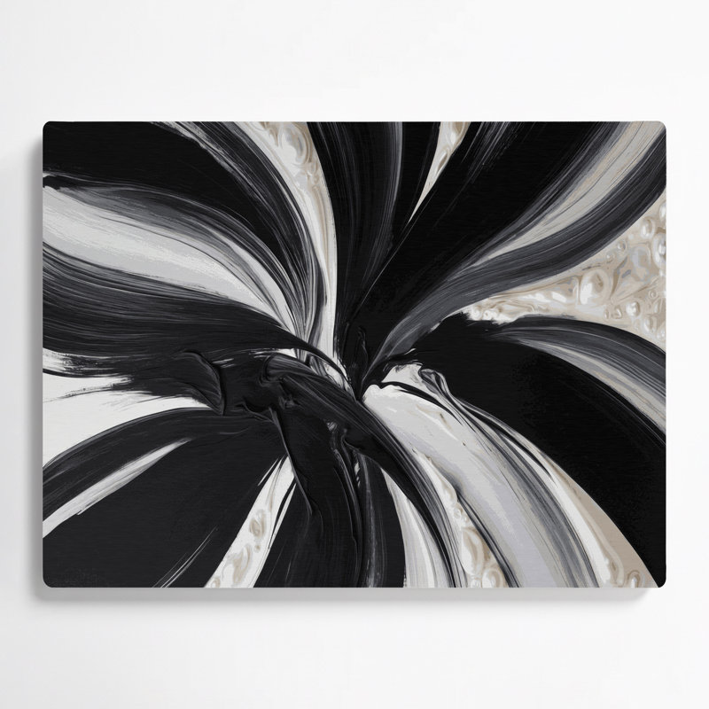 Art mural en métal gris Lyrical Abstraction 42, H 12 po x l 18 po