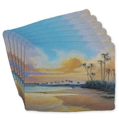 Sunset by the Sea Braided Polyester Mindaugas - Set of 6
