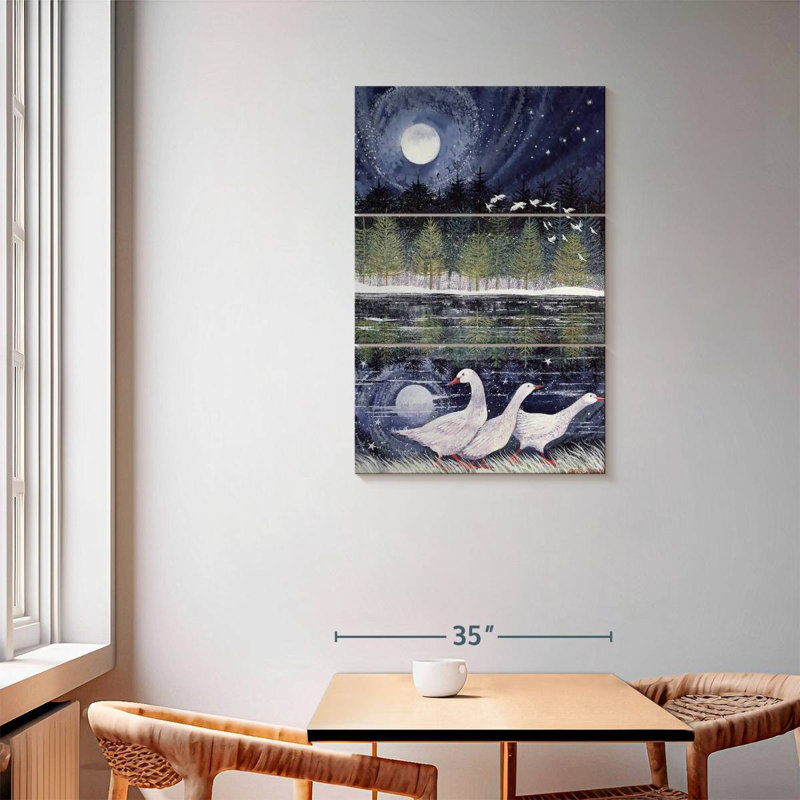 Brampt Snow Geese, 57" H x 36" W
