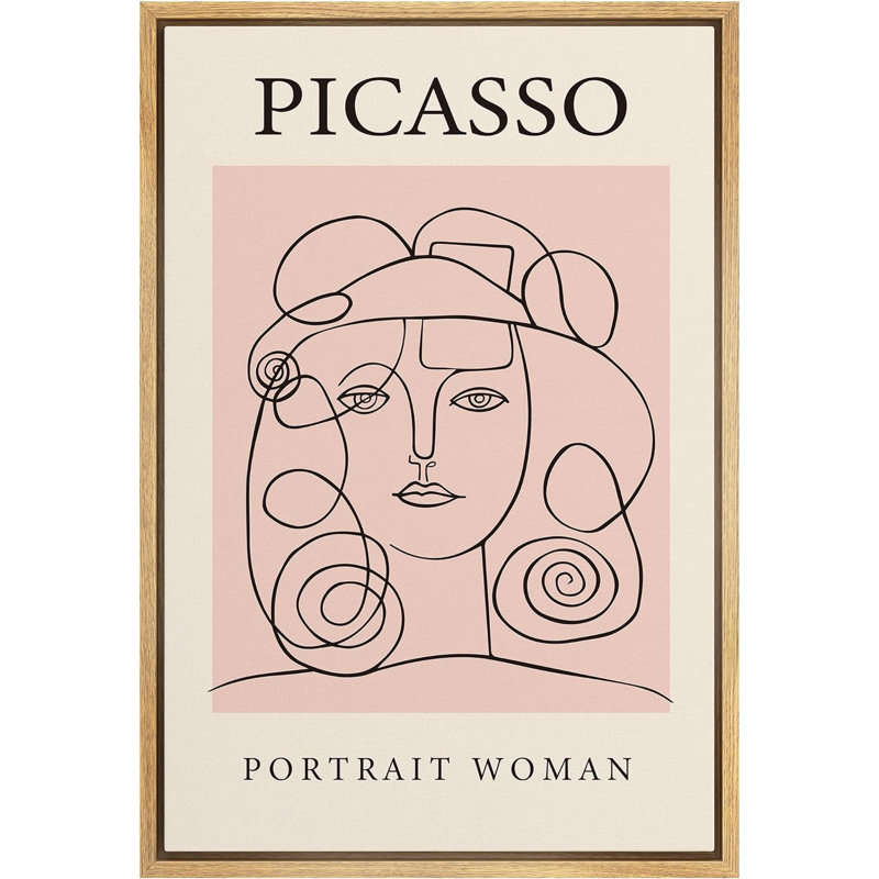 Reproduction d'art classique, portrait d'une femme, encadré sur toile par Pablo Picasso