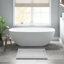 Tapis pour salle de bain réversible 100% coton de 24 x 60 po gris 3000 g / m² - Fabrication supérieure, lavable à la machine, antidérapant, entretien prolongé pour un look doux et dense, velours moyen, durable-199629646-199629644