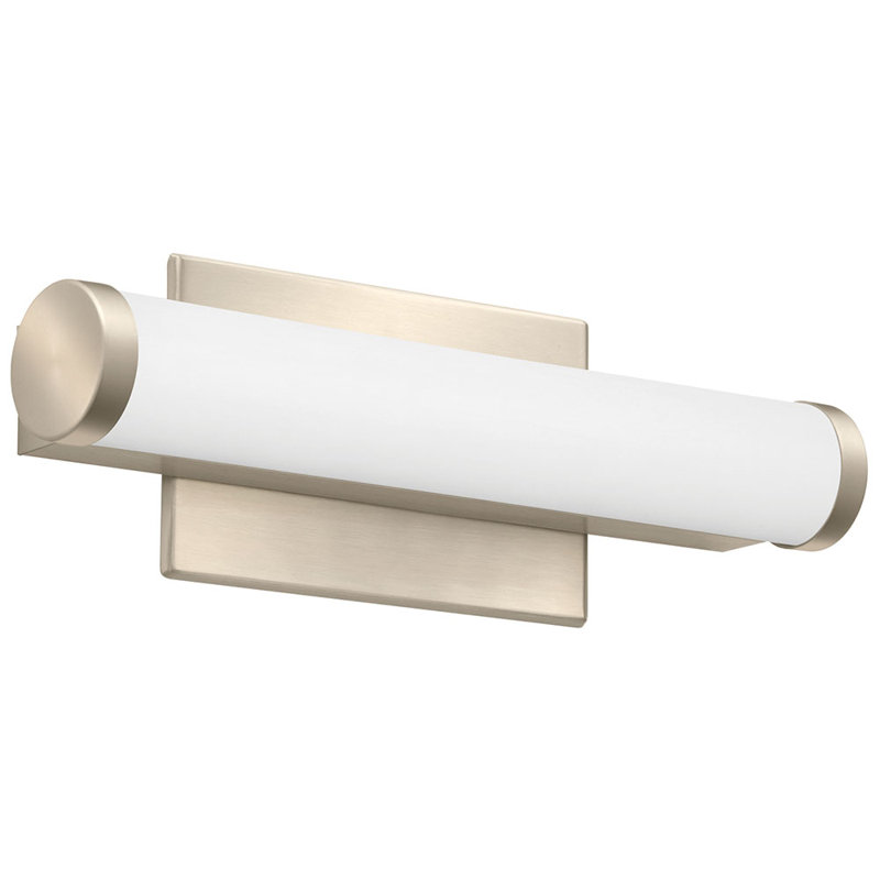 Brushed Nickel Dimmable LED Vanity Light with Switchable Color Temperature