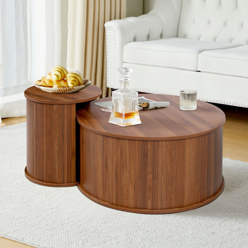 Honey Fluted Hexagon Coffee Table - Wayfair Canada
