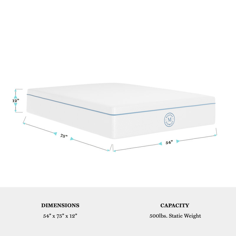 Full Size White Gel Memory Foam Adjustable Bed