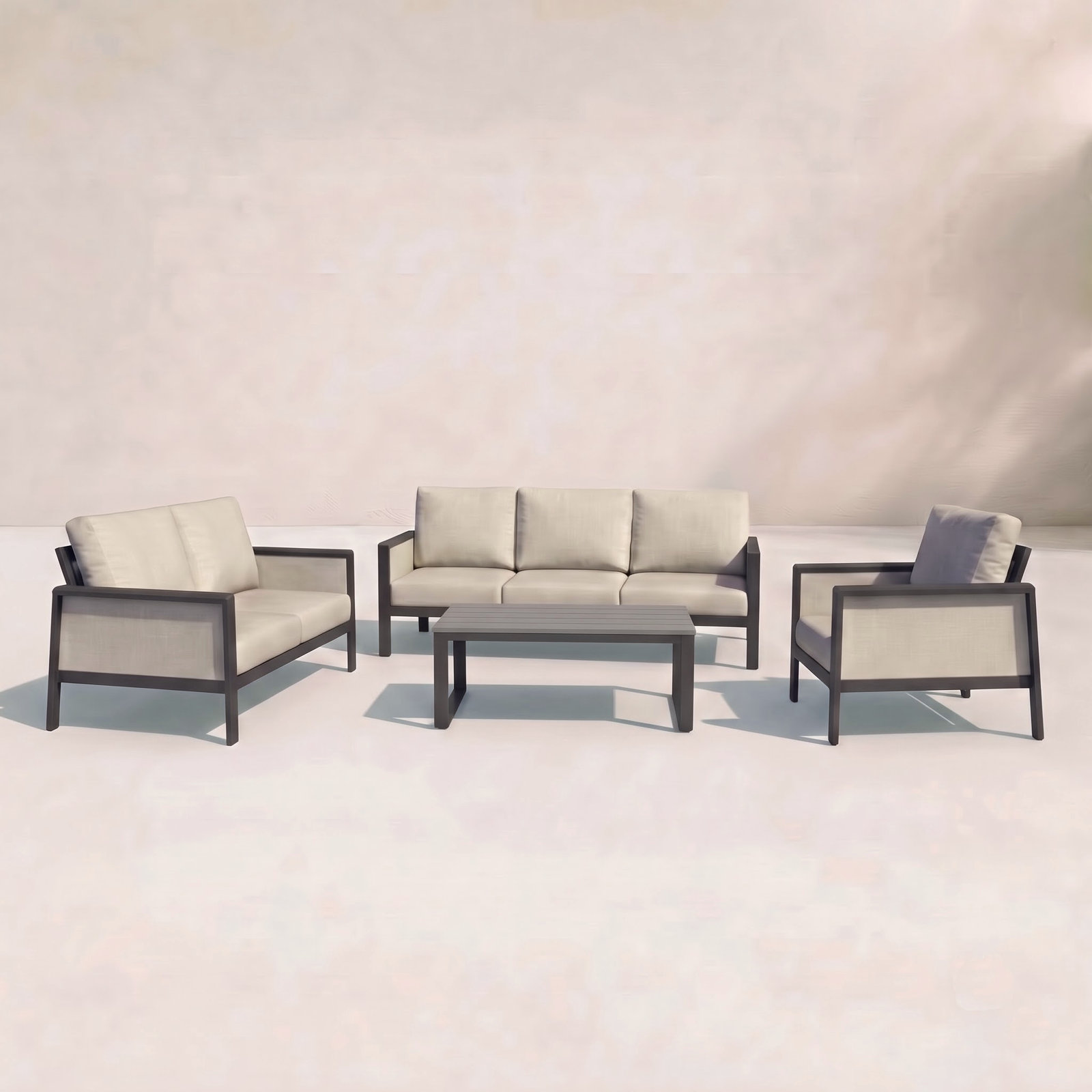 Townsend 8-Person Sunbrella® Patio Seating Group, Cast Silver