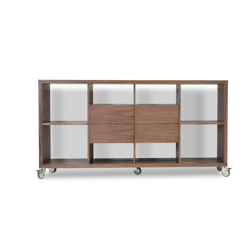 Malta Cube Bookcase, Walnut