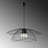 Elegant Black Metal Chandelier, 27.6 x 27.6 x 48.8 inches | 3 x E27 Sockets (Max 40W) | Sturdy Metal Body, IP20 Rated | Perfect for Living Room & Dining Area | Stylish Lighting Fixture for Modern Decor-42109460