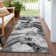 Machine Washable Indoor/Outdoor Cinead ACN1720 Gray Rug