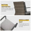 Ensemble de 2 chaises de patio berçantes pivotantes grises en rotin toutes saisons avec coussins