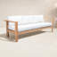 Ando Teak Patio Sofa with Sunbrella Cushions-114055029