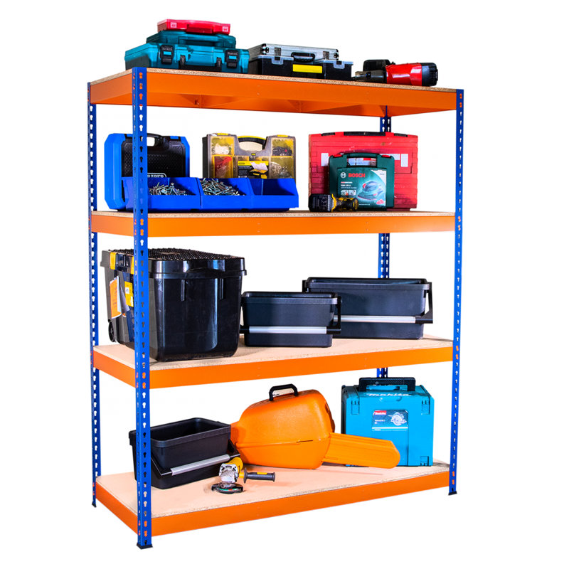 Carreon Metal Shelving Unit, 180cm H x 150cm W x 45 cm D