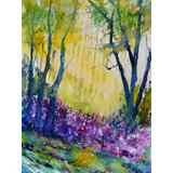 Purple Flowers Print by Pol Ledent