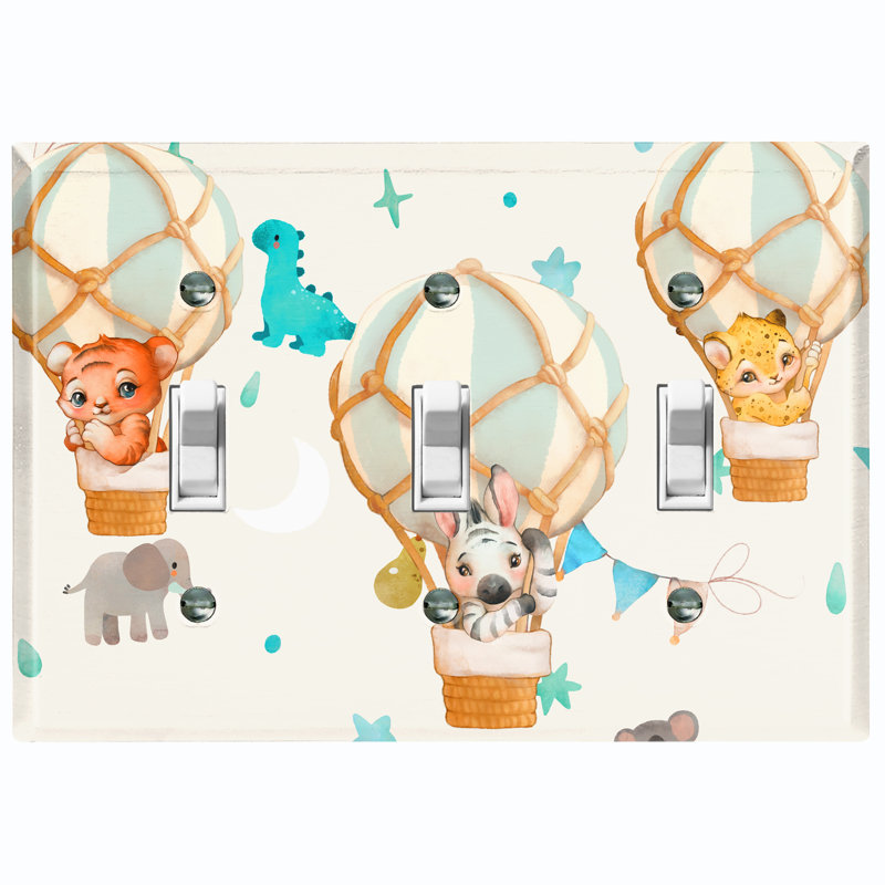 Plaque murale mignonne avec interrupteur à bascule 3 lumières