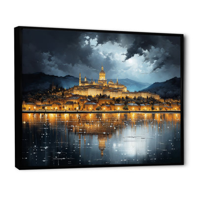 Ville française de Lyon, paysage sur toile