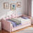 Upholstery Daybed With Led Light, Trundle And Cloud Backrest-165897066