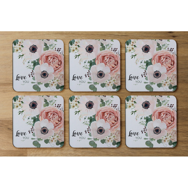 Square 6 Piece Coaster Set