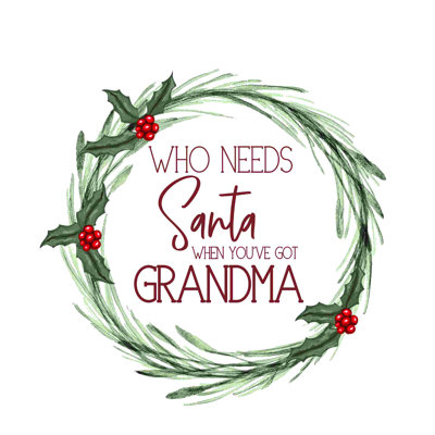 «Who Needs Santa», art textuel sur toile tendue