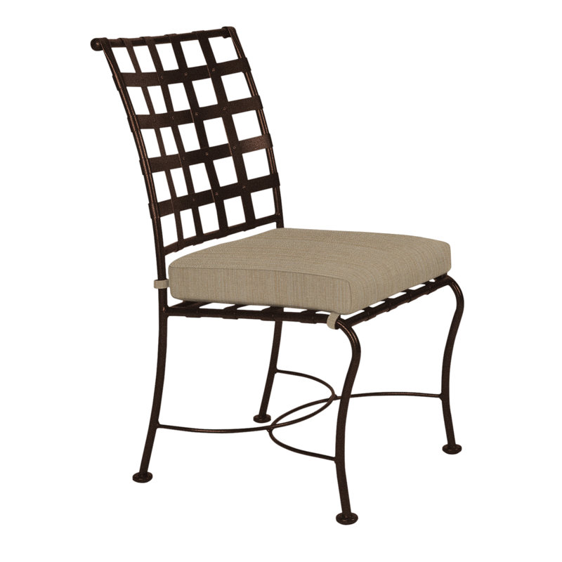 Classico Outdoor Dining Side Chair, Copper Creek, Sahara Denim