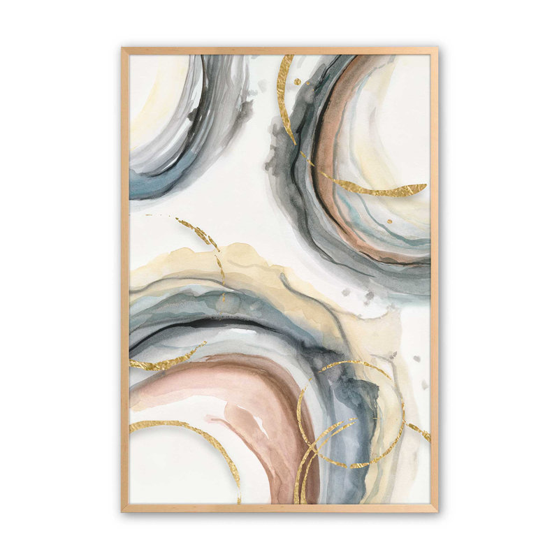 Golden Echoes v2, impression, Érable brut encadré, H 20 po x l 16 po x P 1,25 po