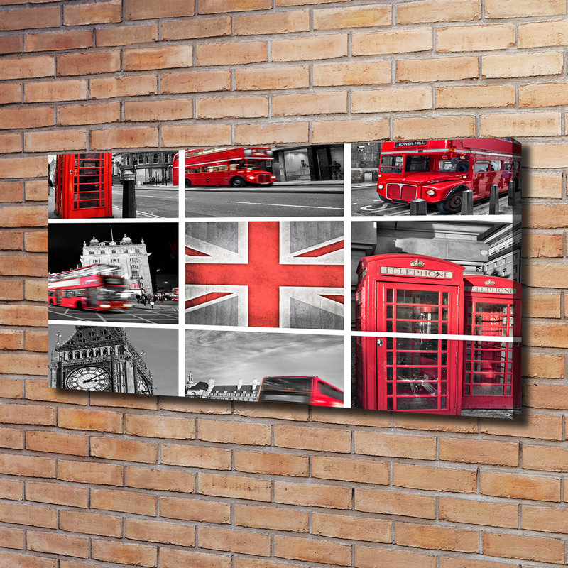 Collage London - Wrapped Canvas Print