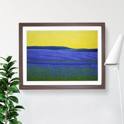 Joyous Absract Bluebell Field - Framed Print