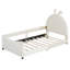 Lit de jour simple rembourré avec tête de lit en forme d'oreille de lapin, beige-945682472