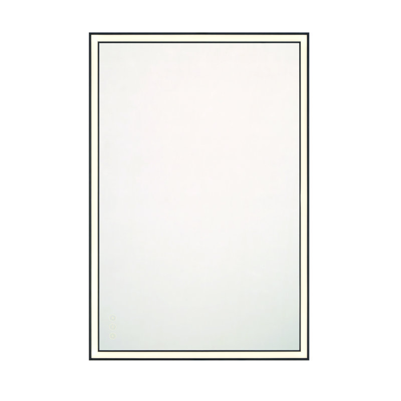 Miroir Nixon, Noir, 36 po x 24 po, Rectangle