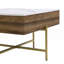 Ensemble de tables basses carrées à plateau relevable avec rangement et 4 repose-pieds