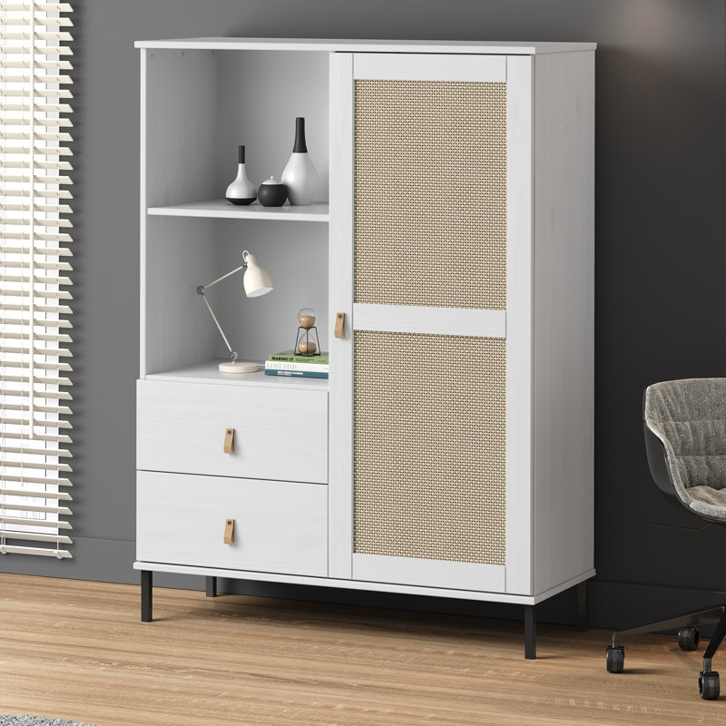 Lanfrank Solid Wood 2 - Drawer Rectangle Accent Chest, White