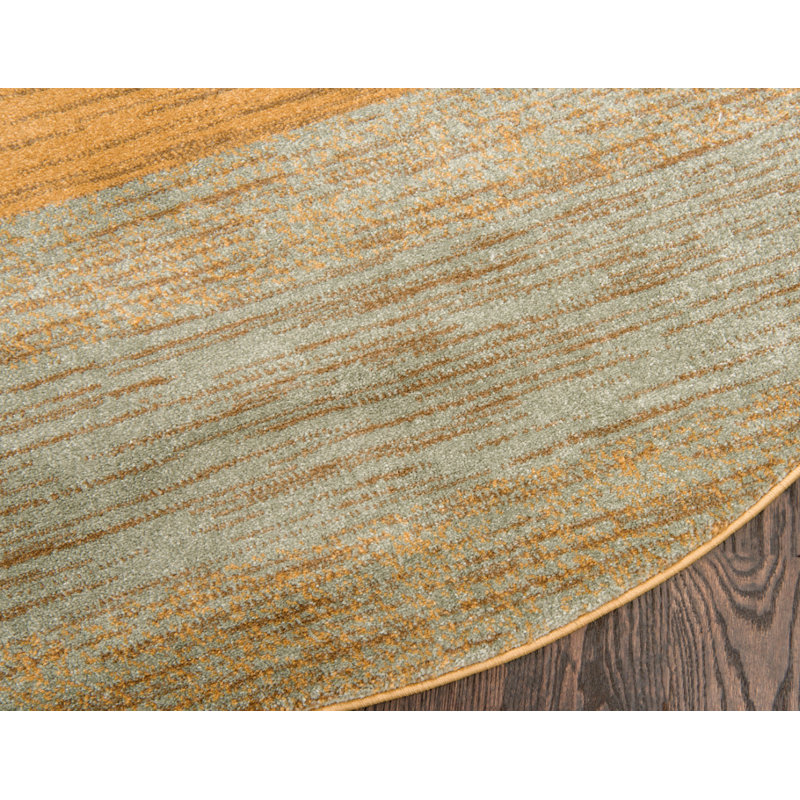 Striped Area Rug, Round 99cm