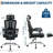 Ergonomic Mesh Office Chair with Footrest - High-Back Swivel Desk Chair with Headrest & Adjustable Lumbar Support for Home, Office, Gaming (Black)-431888537-431888533