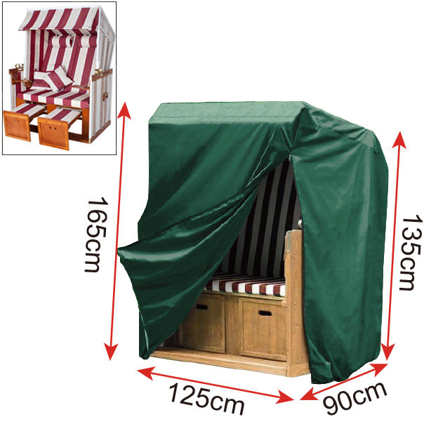 Sun lounger Protective Cover, 165cm H x 125 W x 90cm D
