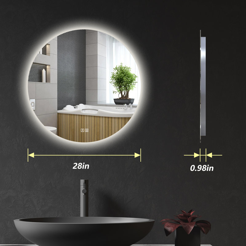 Naliyah Flat Wall Mirror, 28" x 28"