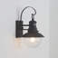 Applique murale extérieure de 37 cm (14,6 po) de hauteur avec détecteur de mouvement, abat-jour en métal noir et verre