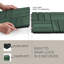 Carreaux de terrasse de qualité supérieure THYOI - Ensemble de 10 tuiles de terrasse emboîtables 12 po x 12 po x 0,9 po, bois d'acacia imperméable pour balcon, cour, intérieur et extérieur (vert Knysna, motif croisé, joints carrés)-130172888