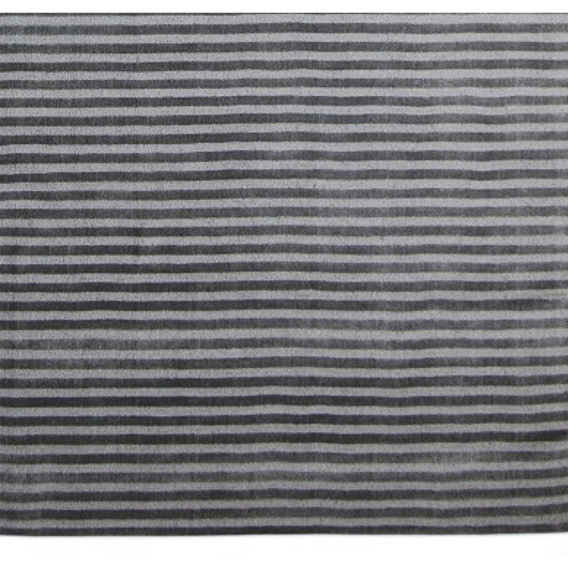 High-Quality Hand-Knotted Charcoal/Gray Area Rug, Rectangle 8' x 10', Dark Gray