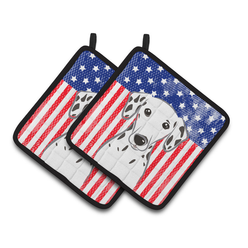 Cuisinier poignée pour trésors et dalmatien caroline American Flag
