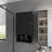 Modern Black Cabinet For Bathroom With One Door And Practical Shelving Arrangement Storage Solutions-353415263