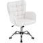 Fauteuil de coiffeuse moderne en similicuir de style classique avec accoudoirs rembourrés et siège pour le bureau, la chambre à coucher et le salon-134287880