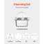Countertop Food Serving Display Container 4 Pan Condiment Dispenser with Lid