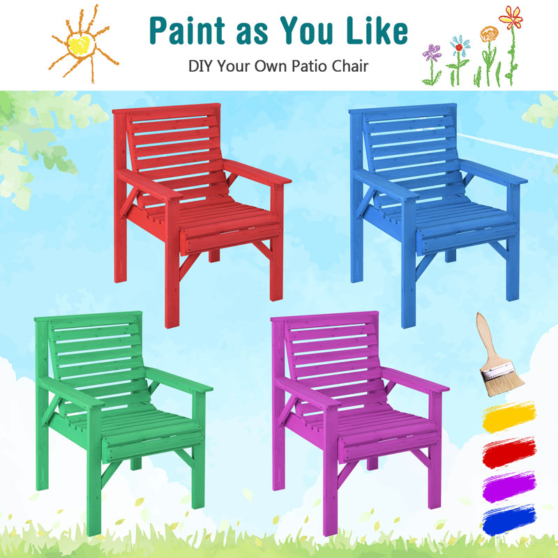 Solid Wood Outdoor Dining Armchair
