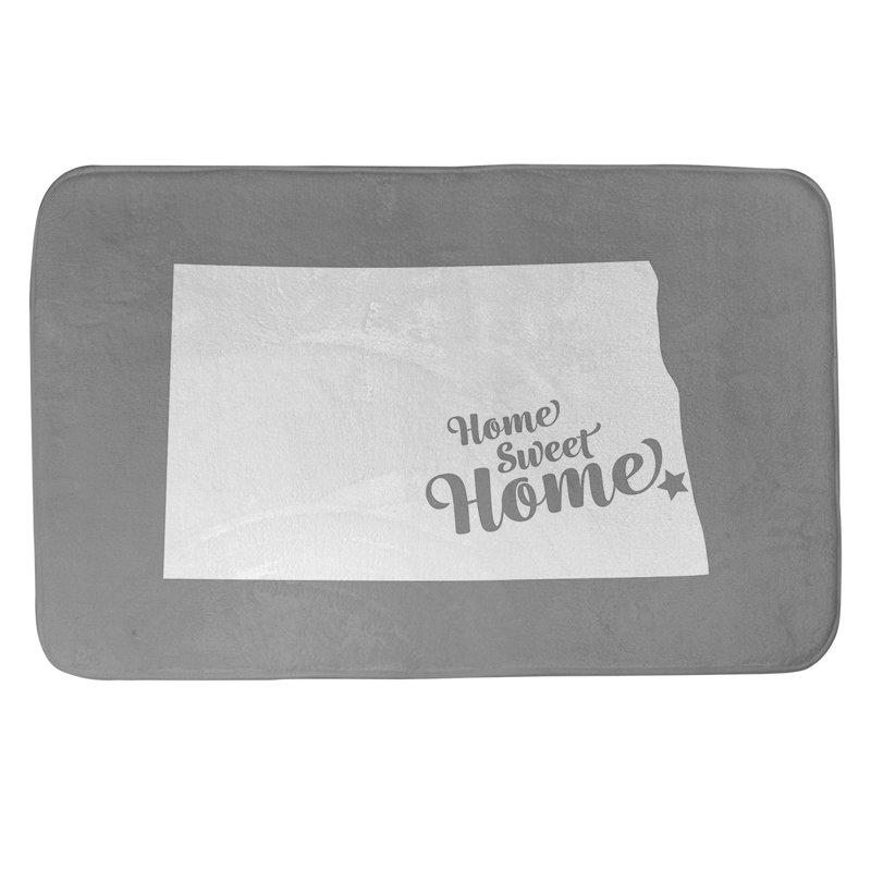 Memory Foam Non-Slip Bath Rug, 17" W x 21" L, Purple, Fargo