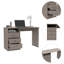 Bureau d'ordinateur avec 1 tablette de rangement ouverte, 3 tiroirs (bureau)