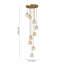 Disc Staircase Swirl Cluster Crystal Pendant Light-323692831